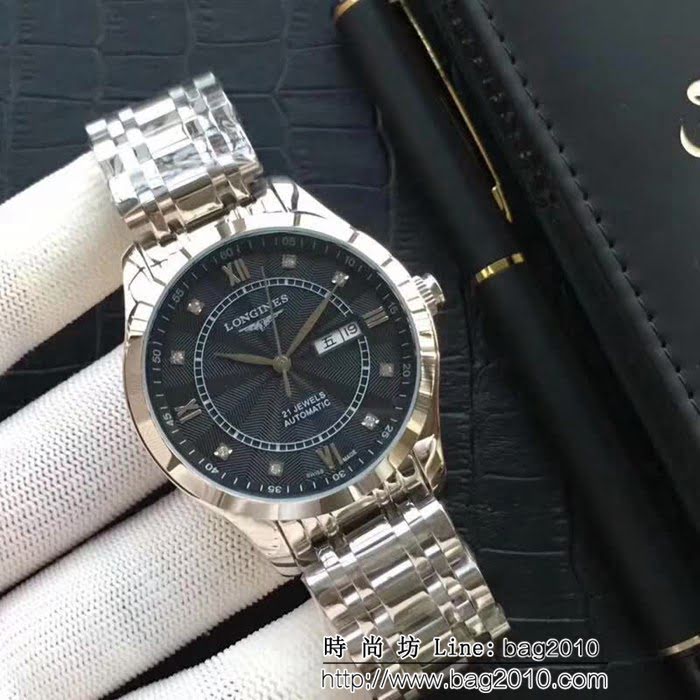LONGINES浪琴 全自動機械 時尚商務男士腕表 WSS1206